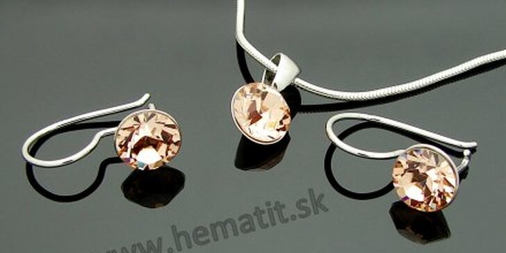 15,90 eur za náhrdelník a náušnice s pravými Swarovski Elements v rhódiovanom striebre. Prekrásne šperky, ktoré potešia každé ženské srdce, so zľavou 58%