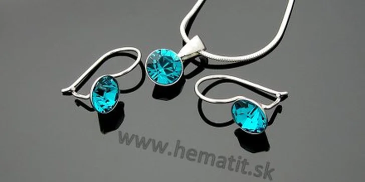 15,90 eur za náhrdelník a náušnice s pravými Swarovski Elements v rhódiovanom striebre. Prekrásne šperky, ktoré potešia každé ženské srdce, so zľavou 58%