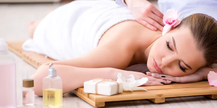 Relaxačná či aróma masáž s reflexnou masážou chodidiel