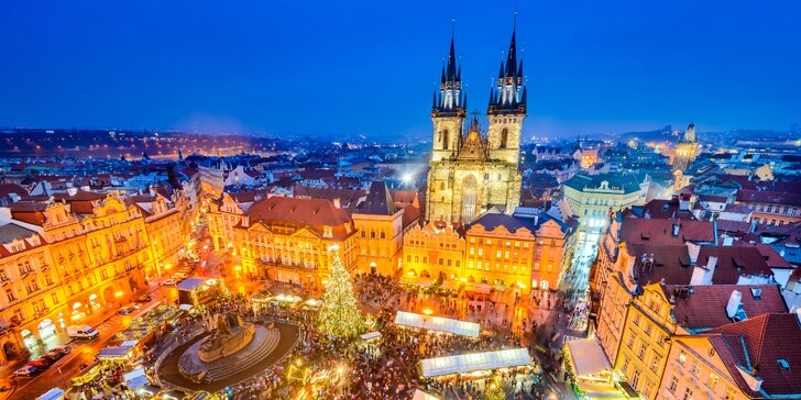 Vianočná atmosféra stovežatej Prahy s prehliadkou mesta, 4* hotelom a raňajkami