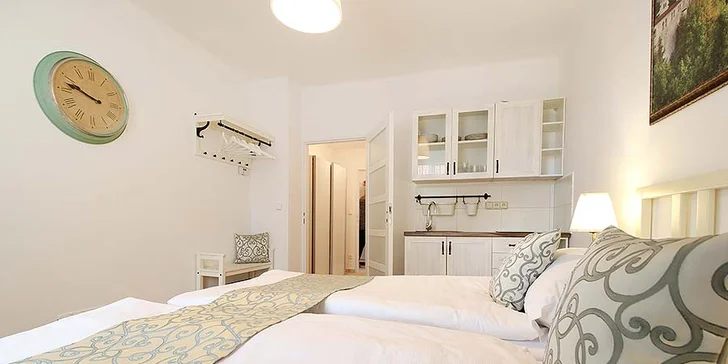 Romantika v Krumlove: elegantný apartmán v historickej budove pre dvoch