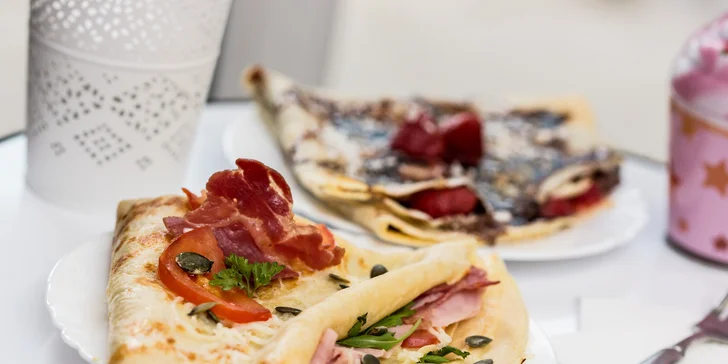 Sladká či slaná palacinka podľa výberu