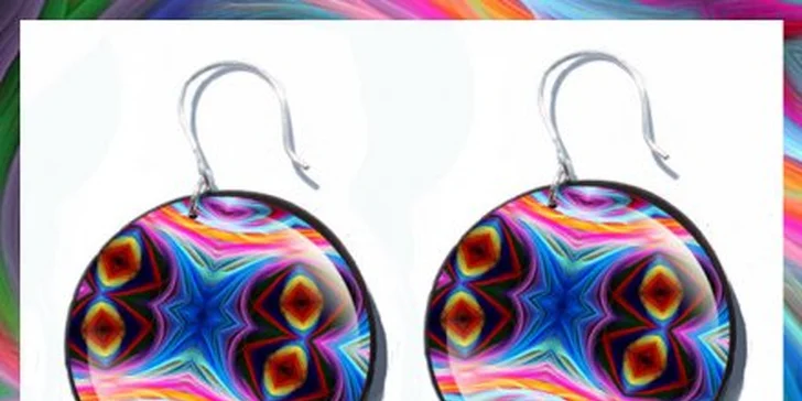 1,50 eur za nádherné výrazné náušnice plné farieb, ako z rozprávky! Zakúpte si originálne, ručne robené náušnice z kolekcie “Kaleidoskop”! So zľavou 50%