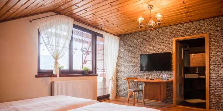 Relaxačný pobyt s wellness pod holým nebom v modernom penzióne Gitka***