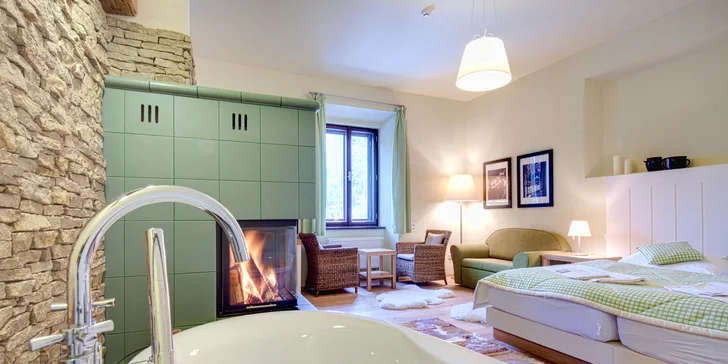 Luxusný 4* pobyt na Vysočine: polpenzia, wellness a jacuzzi