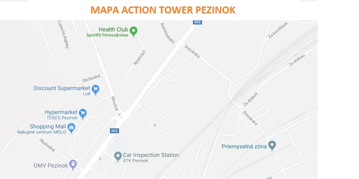 Tandemový zoskok zo 110 metrovej veže ACTION TOWER pre 1 alebo 2 osoby