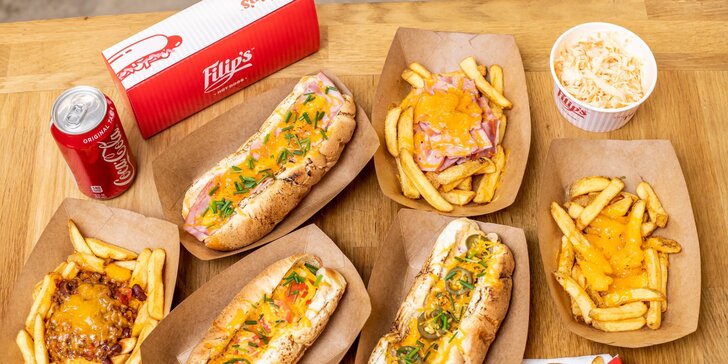 6 druhov hot dogov a belgické hranolčeky vo Filip's Hot dogs