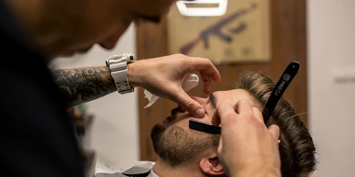 Kompletný pánsky BARBER balíček v centre mesta