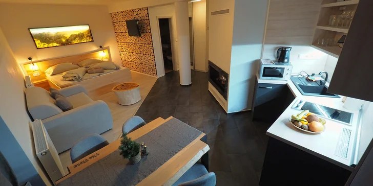 Pobyt v Demänovskej doline v luxusných apartmánoch Vila Vista s privátnou exteriérovou kaďou a infrasaunou