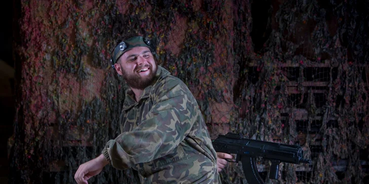 Hodinová akčná hra Lasertag pre 1 osobu