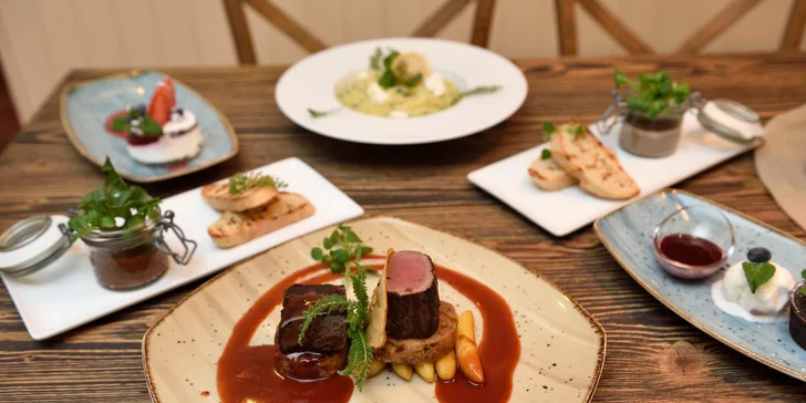 Vynikajúce 3-chodové menu spojené s degustáciou vín