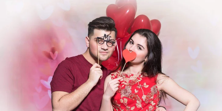Valentínske fotenie pre páry so stylingom alebo Glamour fotenie pre 1 osobu
