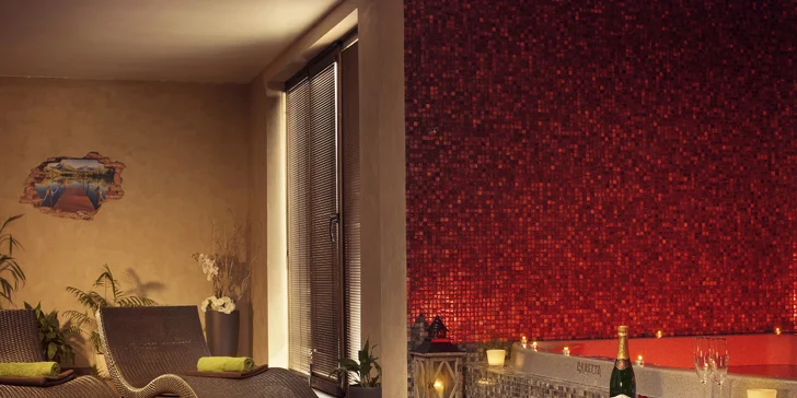 Romantický VIP privátny wellness vstup pre dvoch + masáž lávovými kameňmi a občerstvenie