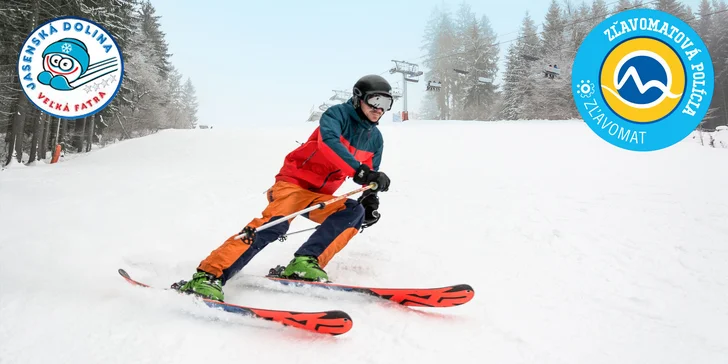 Skipas na 4 hodiny, večer či celý deň v stredisku JASENSKÁ DOLINA