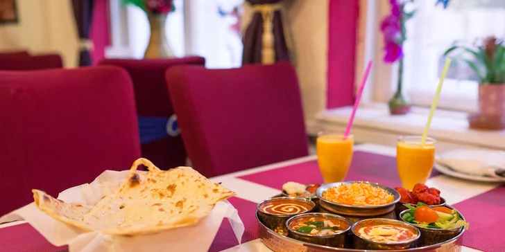 Vychutnajte si vo dvojici chutný vegetariánsky alebo Taj Mahal tanier