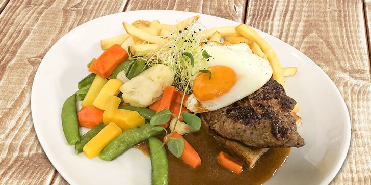 Steak s prílohou podľa vlastného výberu v Reštaurácii u Septima