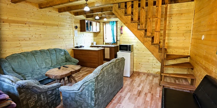Relax pod Tatrami pre celú rodinu - kompletne zariadené drevenice Jenny pre 2 - 7 osôb