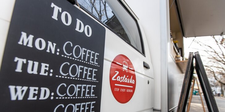 Veľký výber skvelých káv v pojazdnej kaviarni ZASTÁVKA!