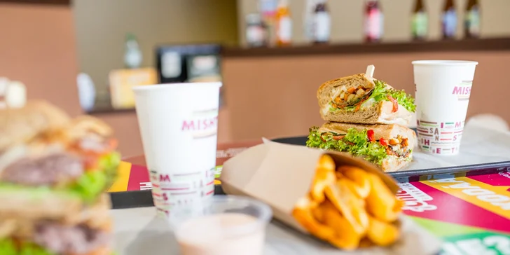Beef sandwich s extra roastbeefom alebo Veggie sandwich v MISHTE
