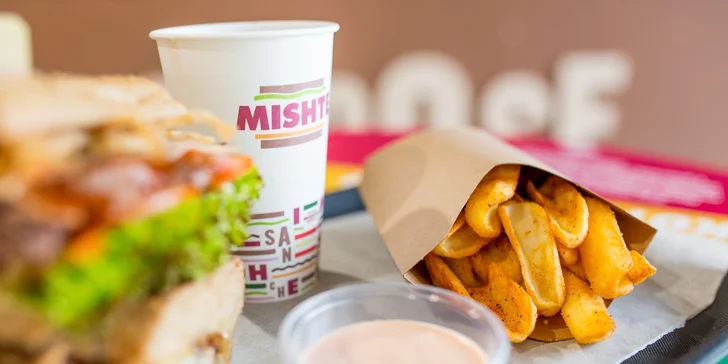 Beef sandwich s extra roastbeefom alebo Veggie sandwich v MISHTE