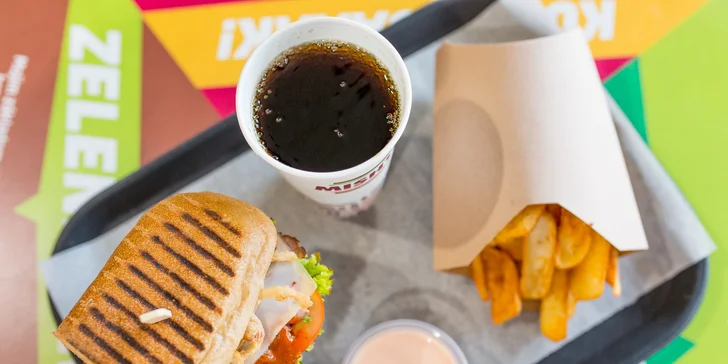 Beef sandwich s extra roastbeefom alebo Veggie sandwich v MISHTE
