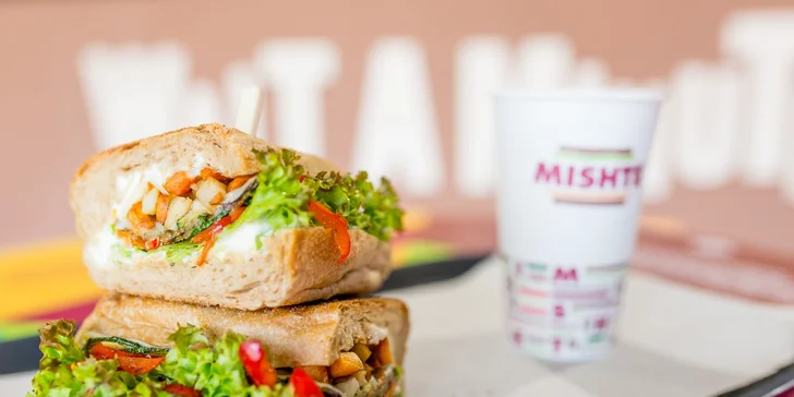 Beef sandwich s extra roastbeefom alebo Veggie sandwich v MISHTE