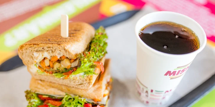 Beef sandwich s extra roastbeefom alebo Veggie sandwich v MISHTE