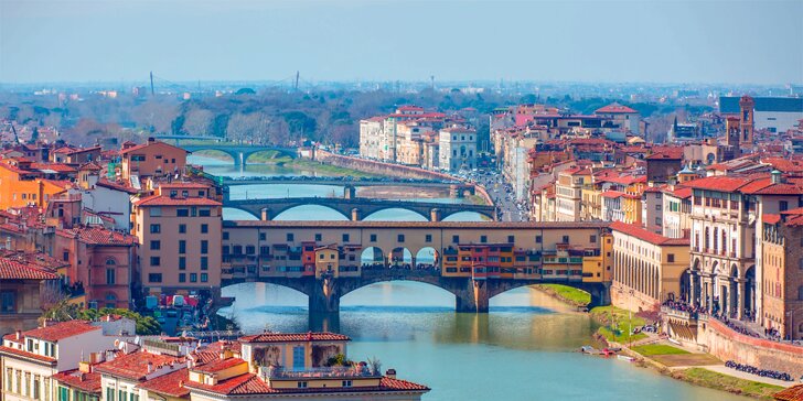 Toskánsko letecky - najznámejšie mestá Florencia, Pisa, Lucca, Modena, Bologna