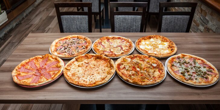 Pizza podľa vlastného výberu zo 7 druhov
