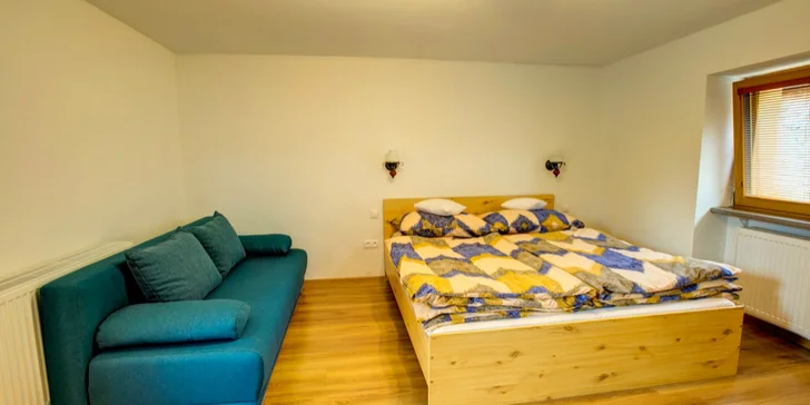 Pokojný pobyt na Liptove pre páry alebo rodiny s deťmi s mini wellness a záhradou na relax