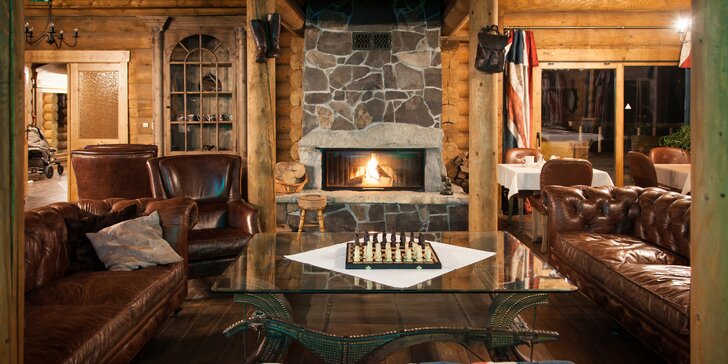 Ubytovanie v čarovnom drevenom zrube vystavanom v kanadskom štýle s wellness