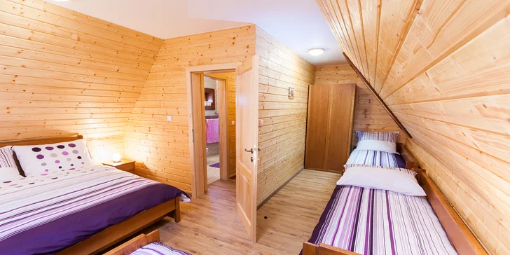Novovybudované apartmány v štýlovom zrube s privátnou saunou v horskom prostredí v Oščadnici