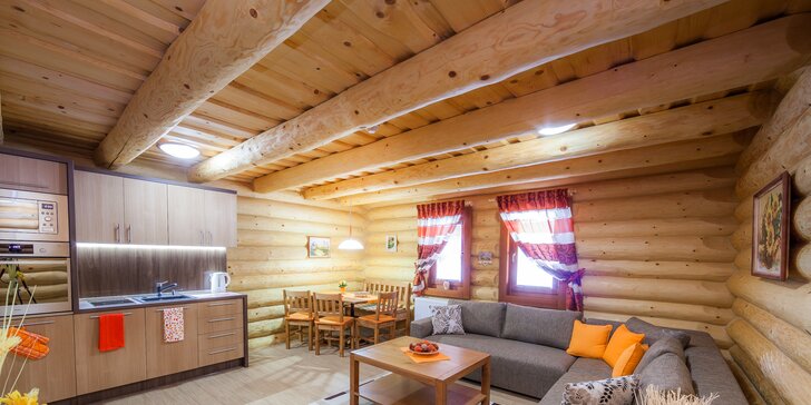 Novovybudované apartmány v štýlovom zrube s privátnou saunou v horskom prostredí v Oščadnici