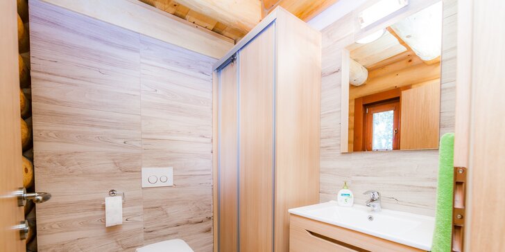 Novovybudované apartmány v štýlovom zrube s privátnou saunou v horskom prostredí v Oščadnici