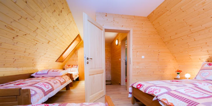 Novovybudované apartmány v štýlovom zrube s privátnou saunou v horskom prostredí v Oščadnici