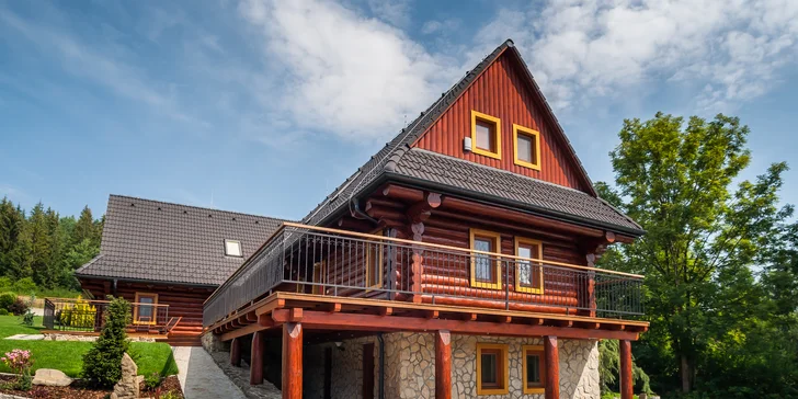 Novovybudované apartmány v štýlovom zrube s privátnou saunou v horskom prostredí v Oščadnici