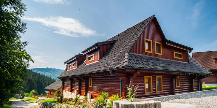 Novovybudované apartmány v štýlovom zrube s privátnou saunou v horskom prostredí v Oščadnici