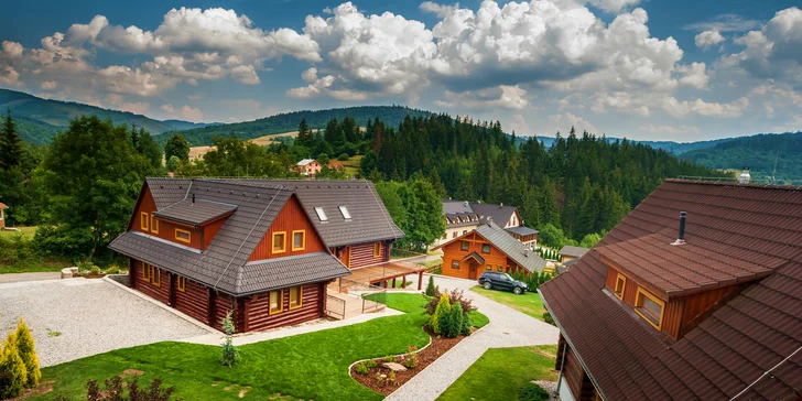 Novovybudované apartmány v štýlovom zrube s privátnou saunou v horskom prostredí v Oščadnici