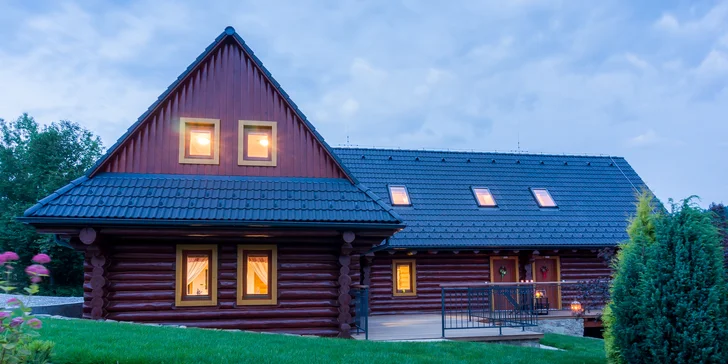 Novovybudované apartmány v štýlovom zrube s privátnou saunou v horskom prostredí v Oščadnici