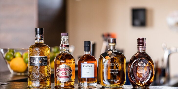 Degustácia 5 druhov rumu alebo whisky vo Wellmass Bar