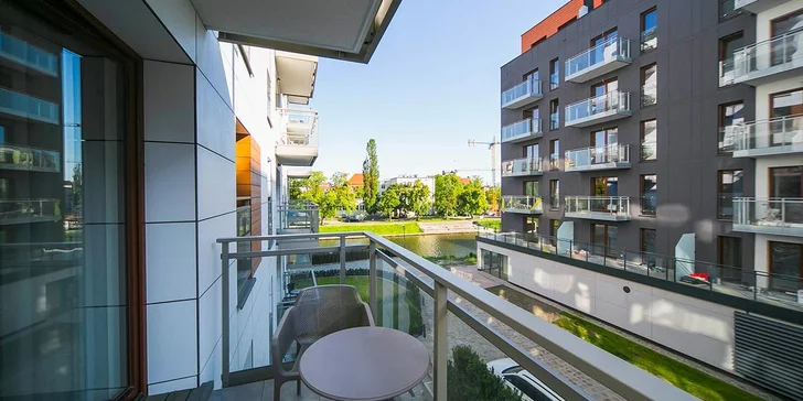 Apartmány na brehu rieky: rodinný pobyt v Gdaňsku s raňajkami a wellness