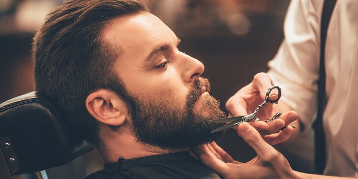 Pánsky strih vlasov s možnosťou úpravy brady a stylingom v Sparkle barber salóne