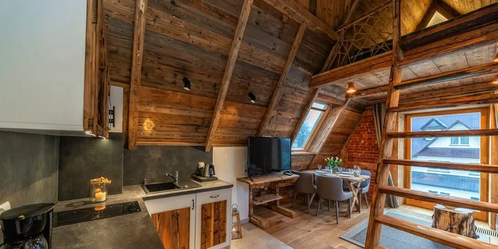 Pobyt v industriálnom apartmánovom hoteli s nádychom tradície priamo v centre mesta Zakopané