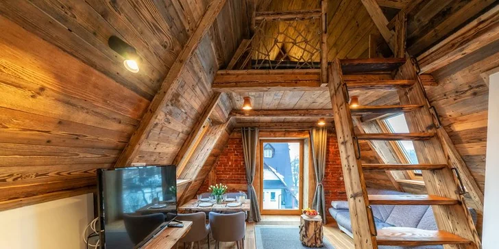 Pobyt v industriálnom apartmánovom hoteli s nádychom tradície priamo v centre mesta Zakopané