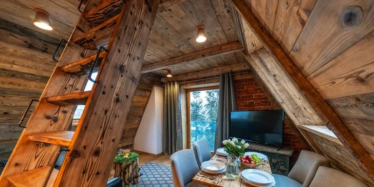 Pobyt v industriálnom apartmánovom hoteli s nádychom tradície priamo v centre mesta Zakopané