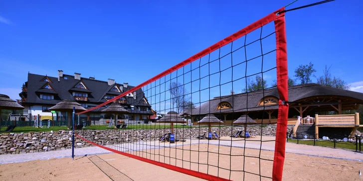 Dovolenka v Białke Tatrzańskej: neobmedzené wellness a súkromná piesočnatá pláž s výhľadom na Tatry