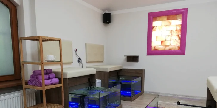 Biopedikúra rybičkami Garra rufa