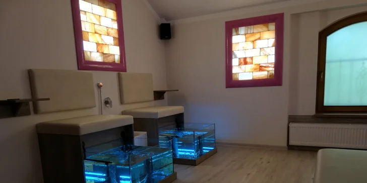 Biopedikúra rybičkami Garra rufa