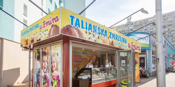 Talianska zmrzlina vlastnej výroby v Zmrzline U Emira
