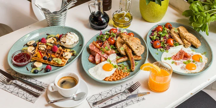 Voucher v hodnote 15 € na raňajkové menu – slané aj sladké